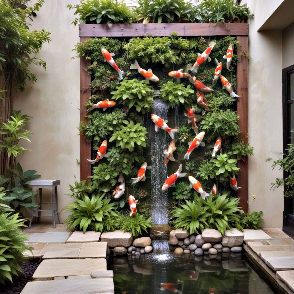 vertical garden koi pond