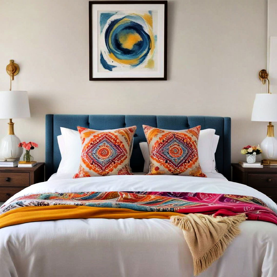 vibrant accent pillows