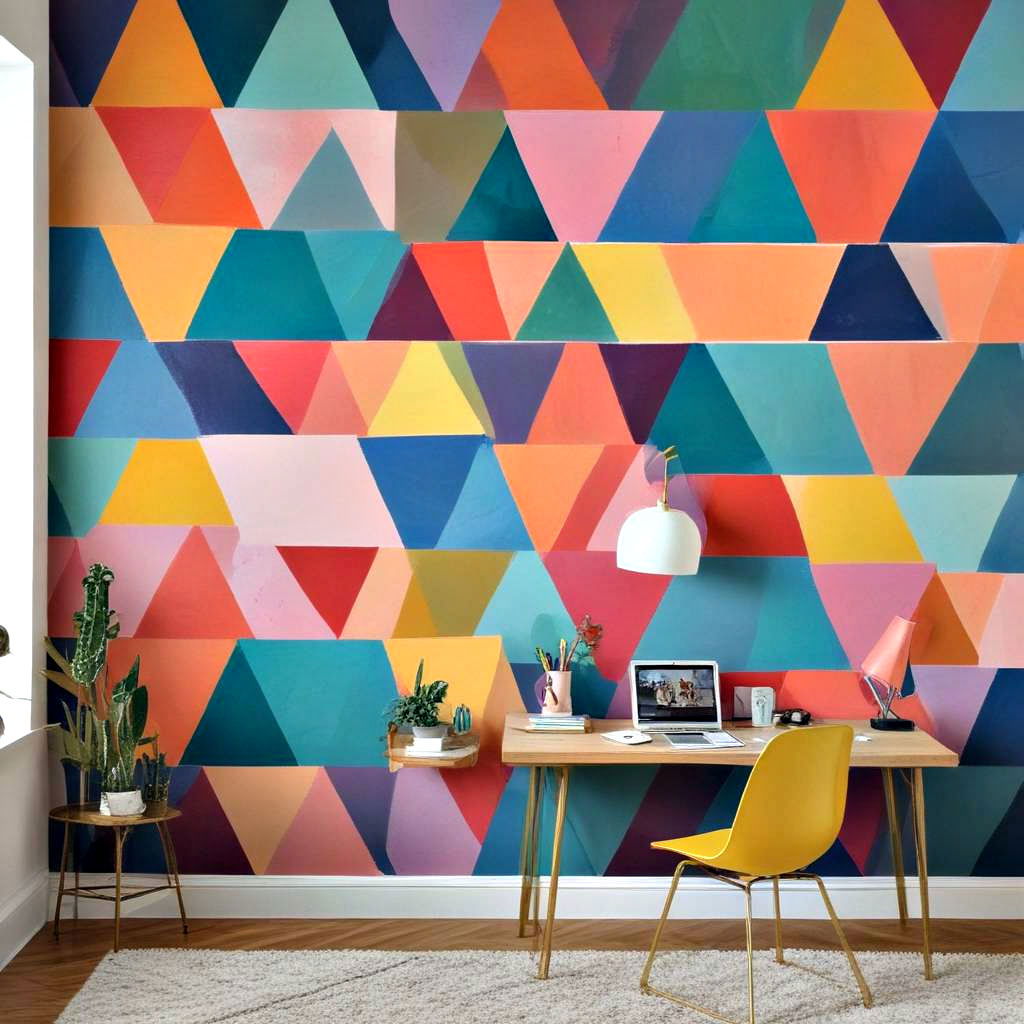 vibrant geometric paint