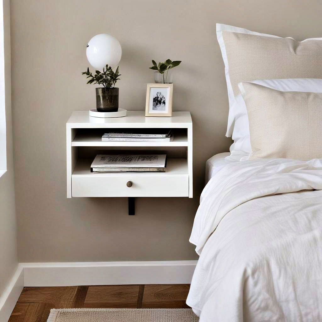 wall mounted bedside tables