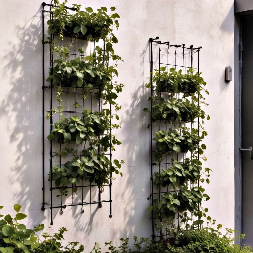 wall mounted wire trellis