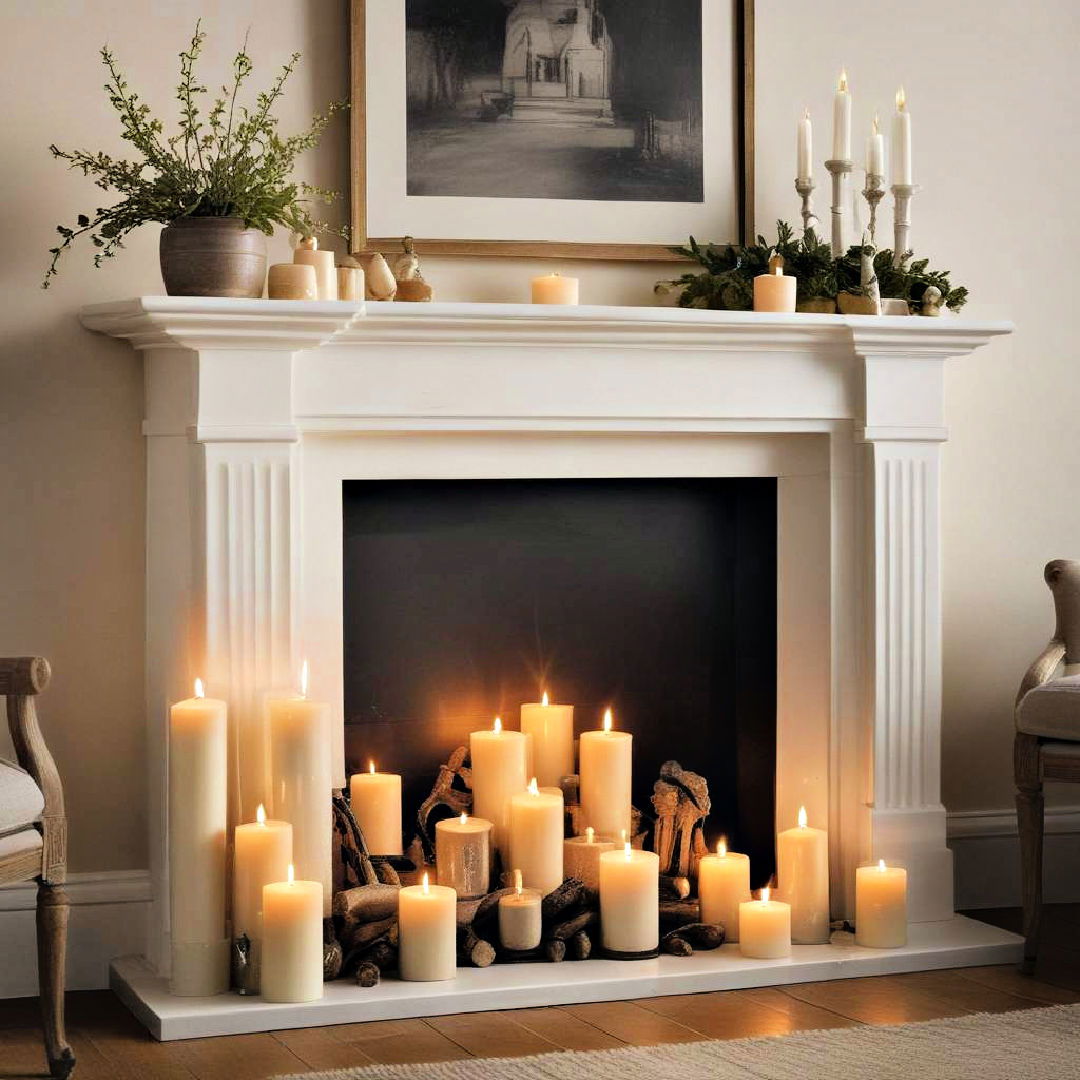 warm glow with candle arrangements