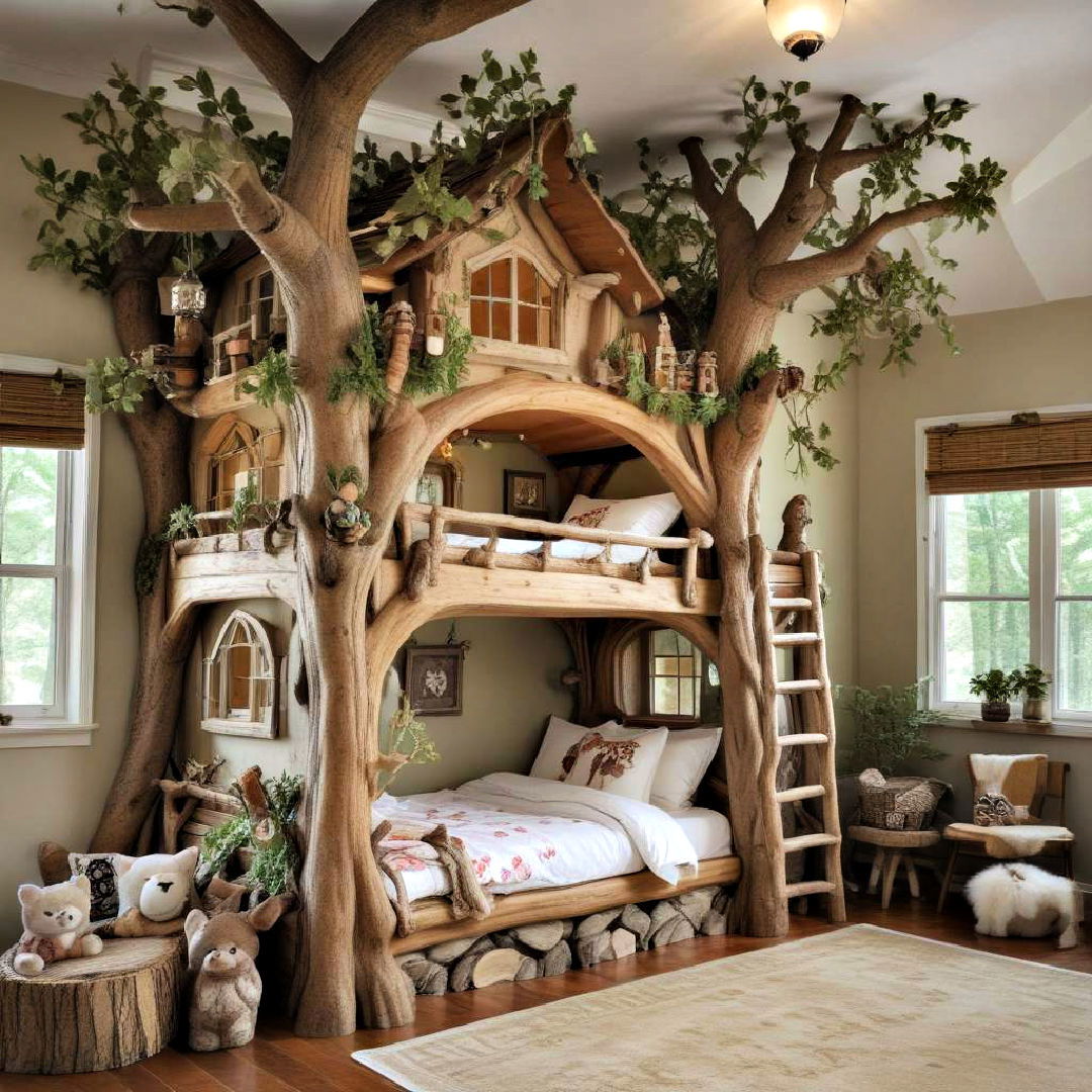 whimsical woodland bunk room
