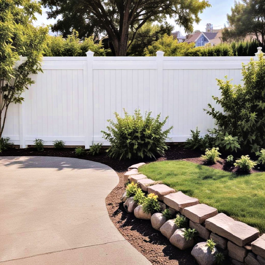 white vinyl fencing