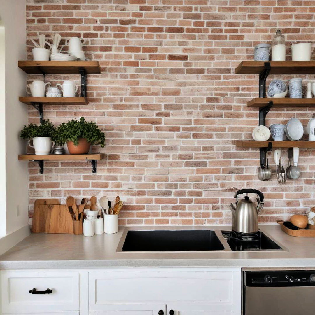 whitewashed brick