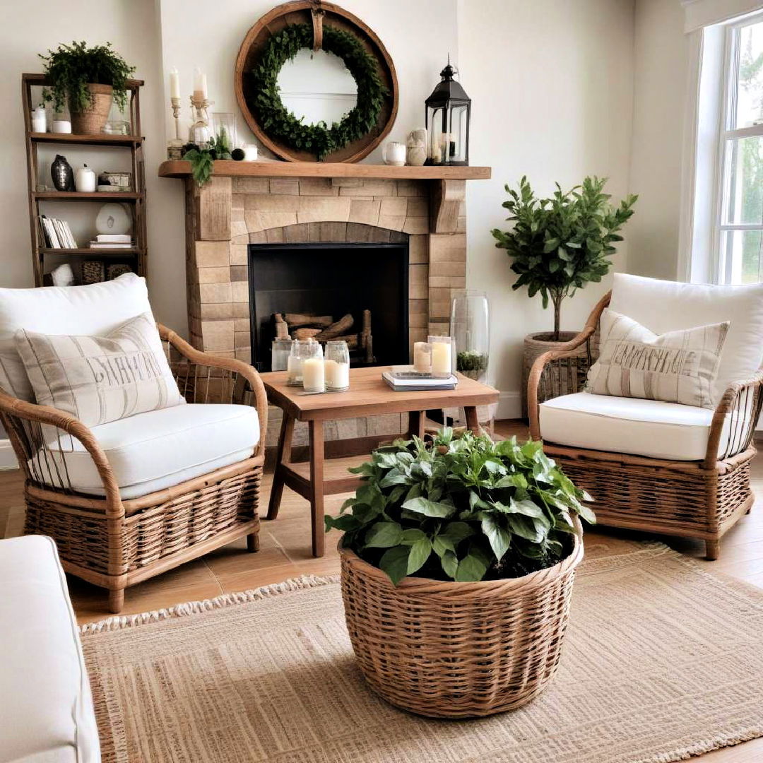 wicker accents