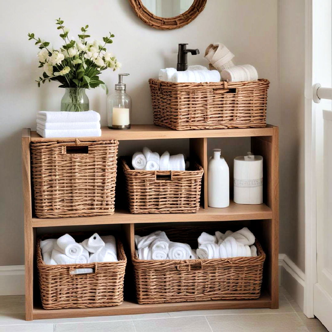 wicker basket storage