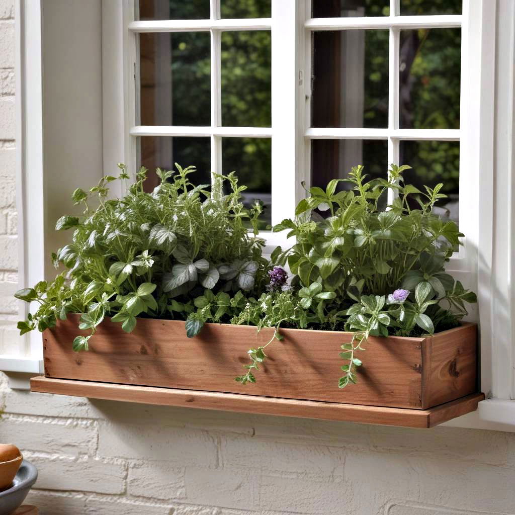 window box herb garden