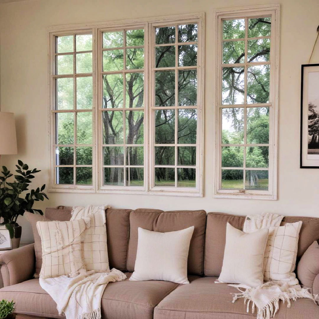 window panes as decor