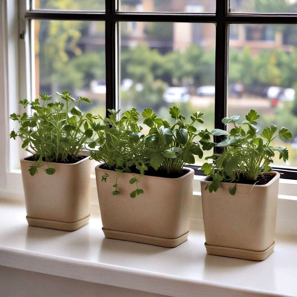 window sill herb garden fresh and flavorful