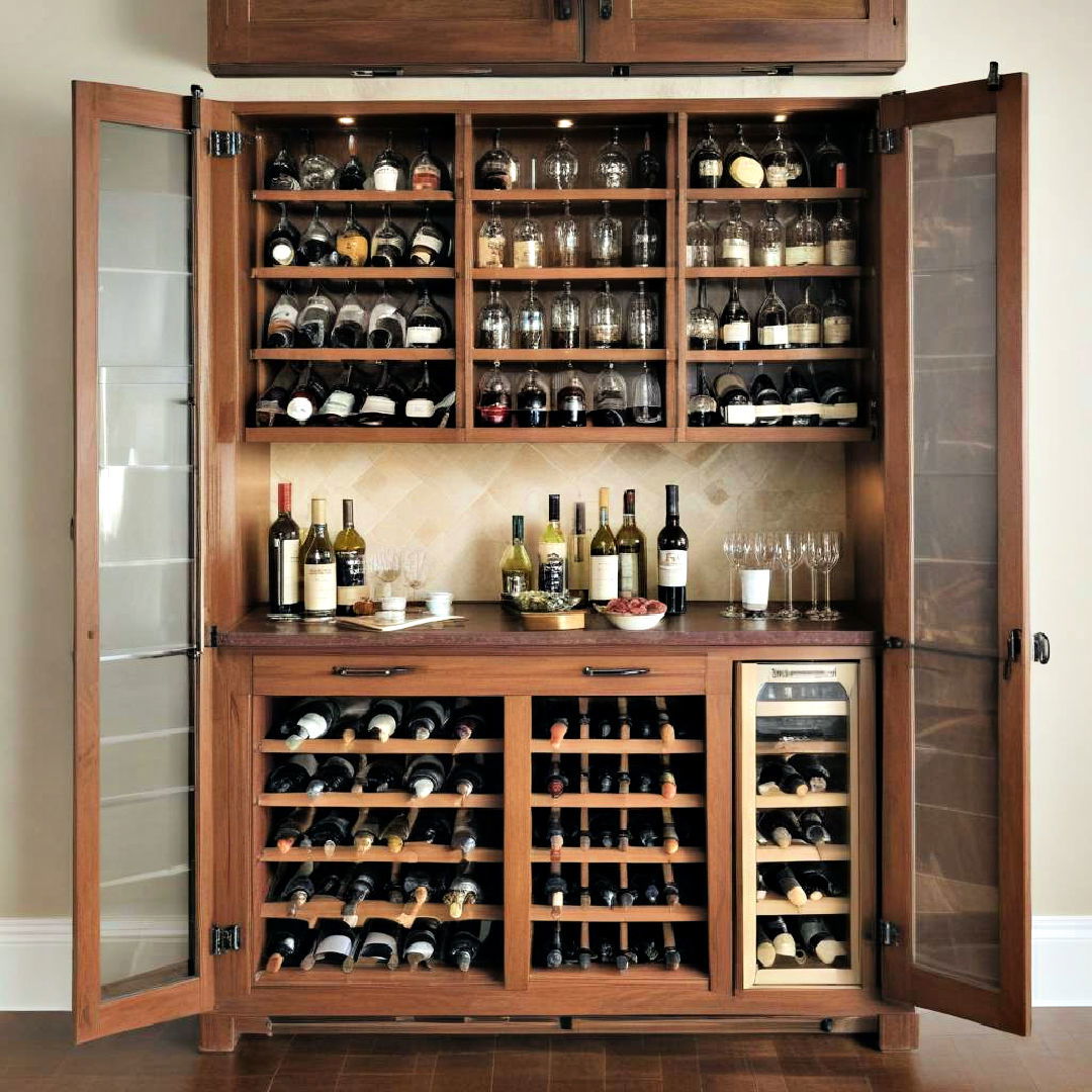 wine and beverage storage island