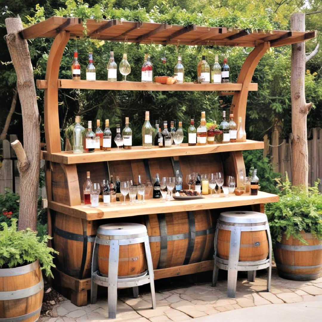 wine barrel bar