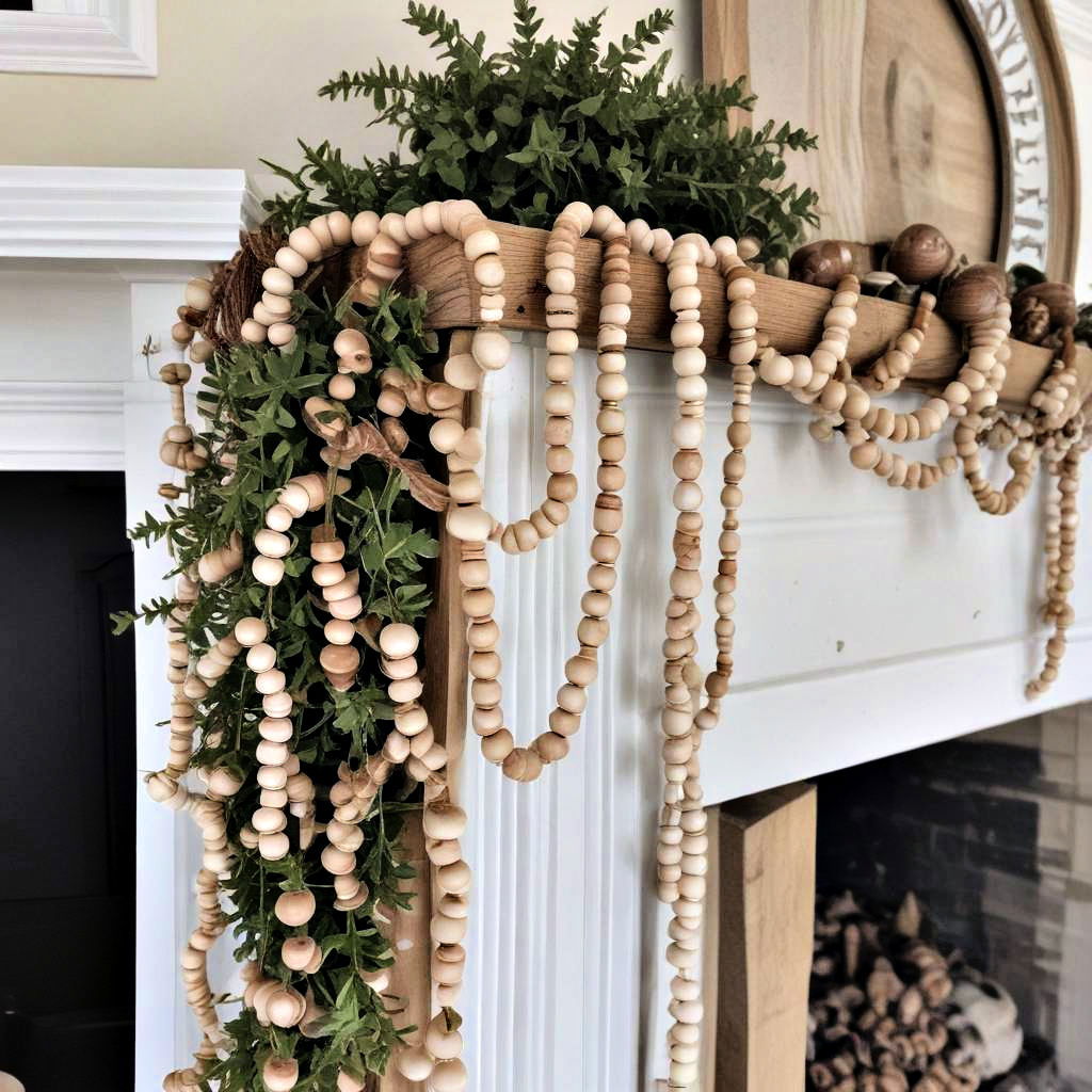 wooden bead garlands