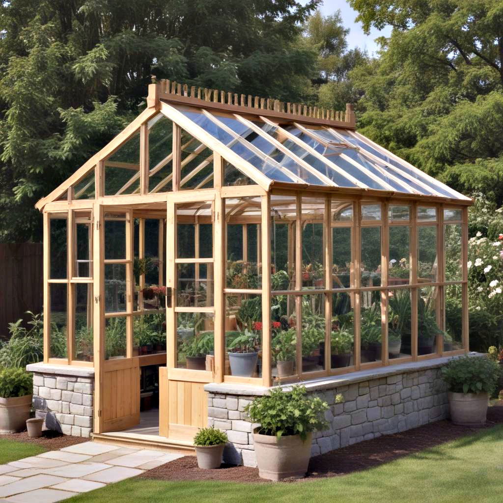 wooden frame greenhouse