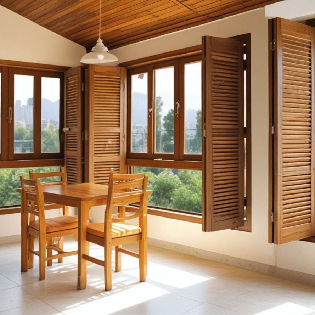 wooden shutters