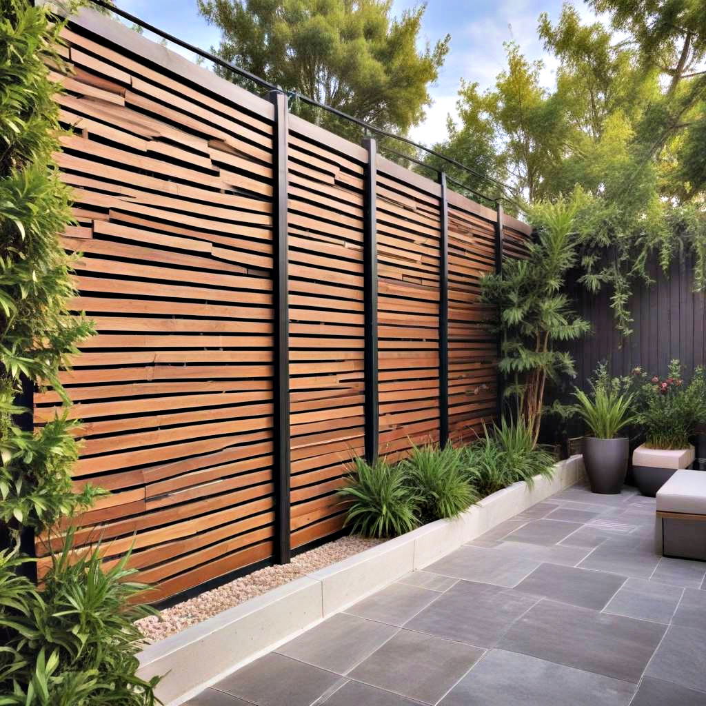 wooden slat fences
