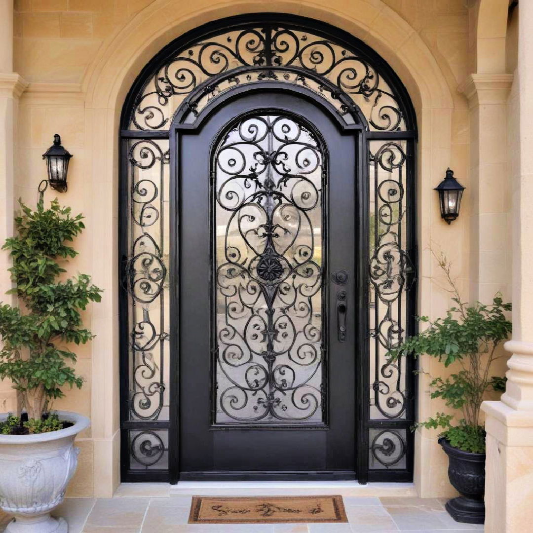 wrought iron door