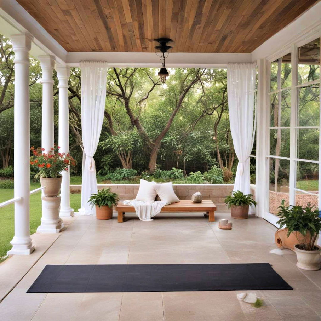 yoga and meditation area