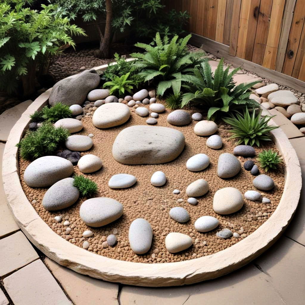 zen rock gardens for simplicity