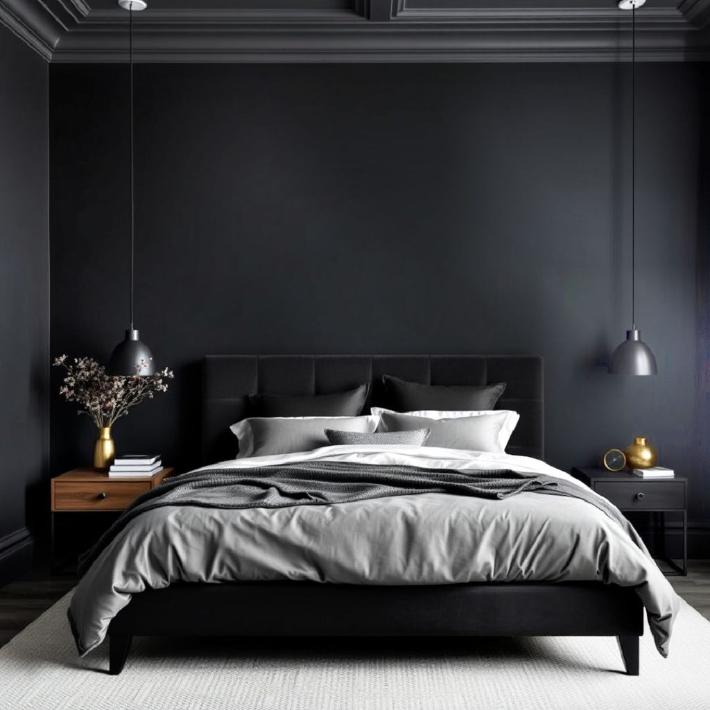 Charcoal Gray Walls for a Moody Atmosphere