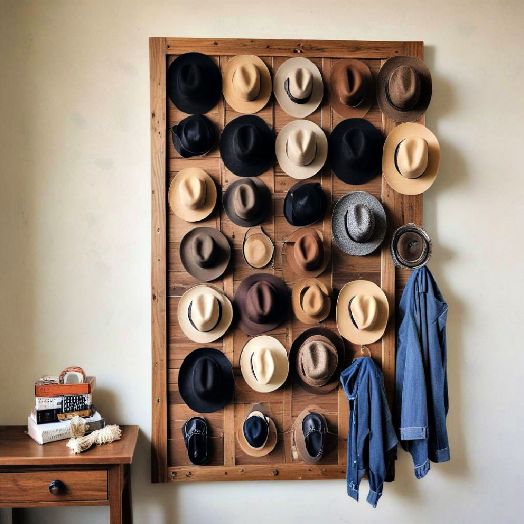 DIY hat rack