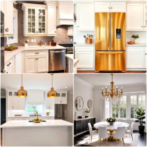 White and gold kitchen ideas