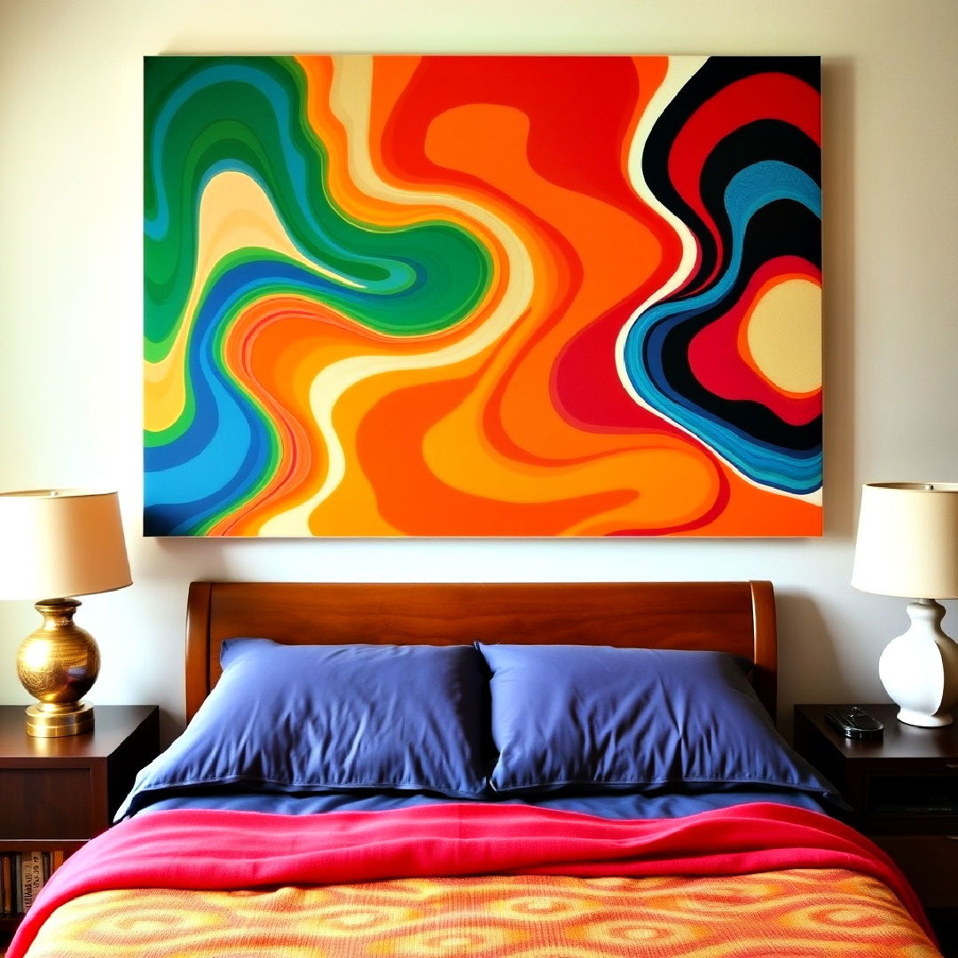 abstract wall art for a groovy aesthetic