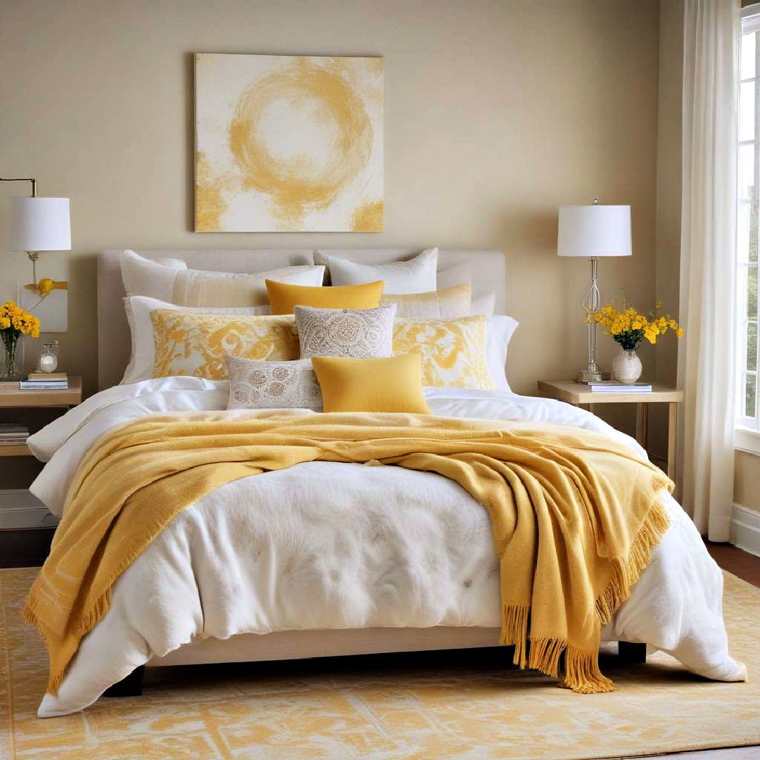 add a sunny throw rug for cozy comfort