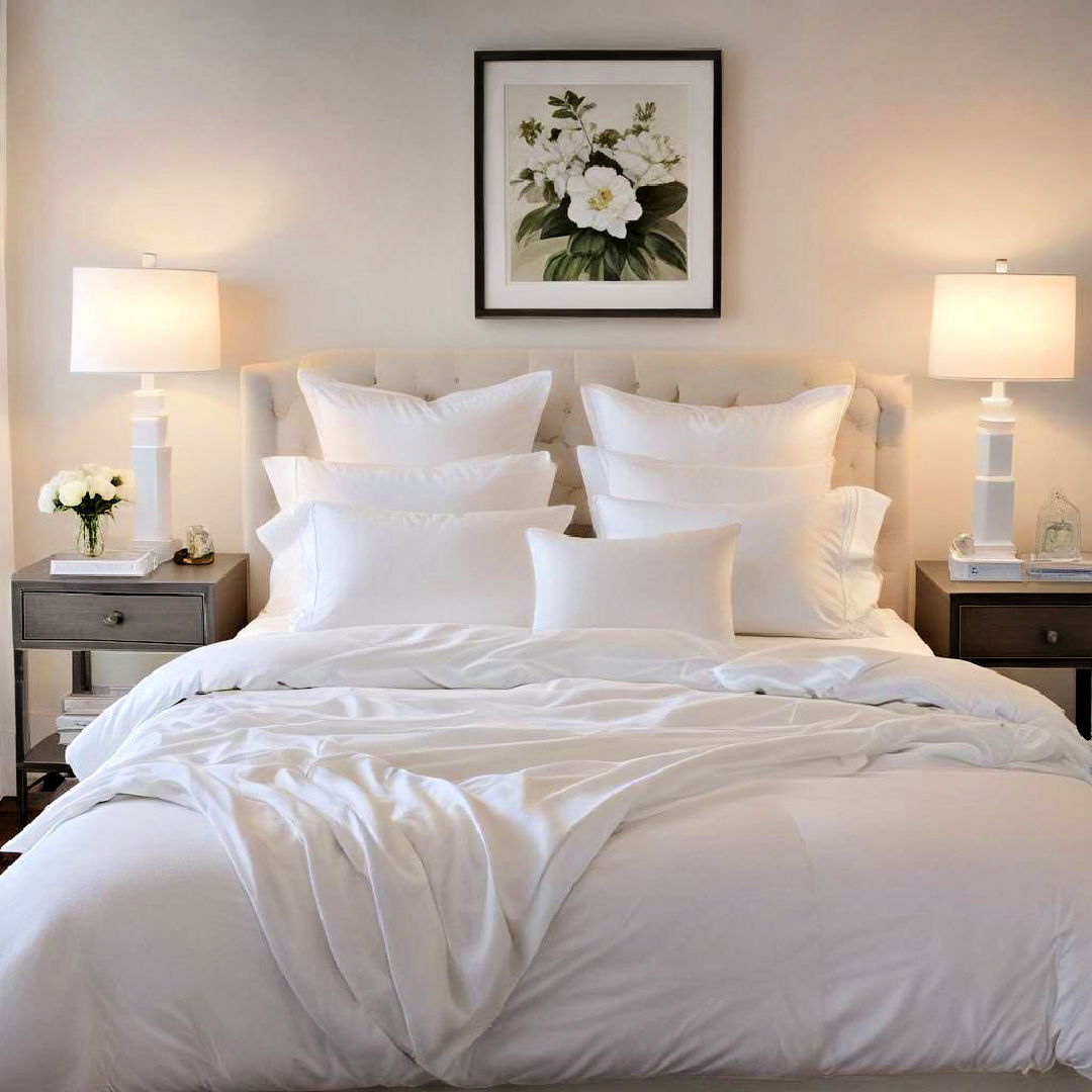 all white bedding