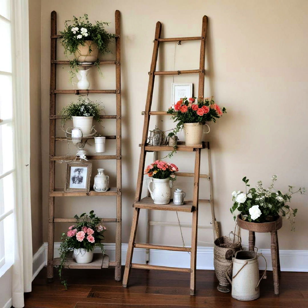 antique ladder decor