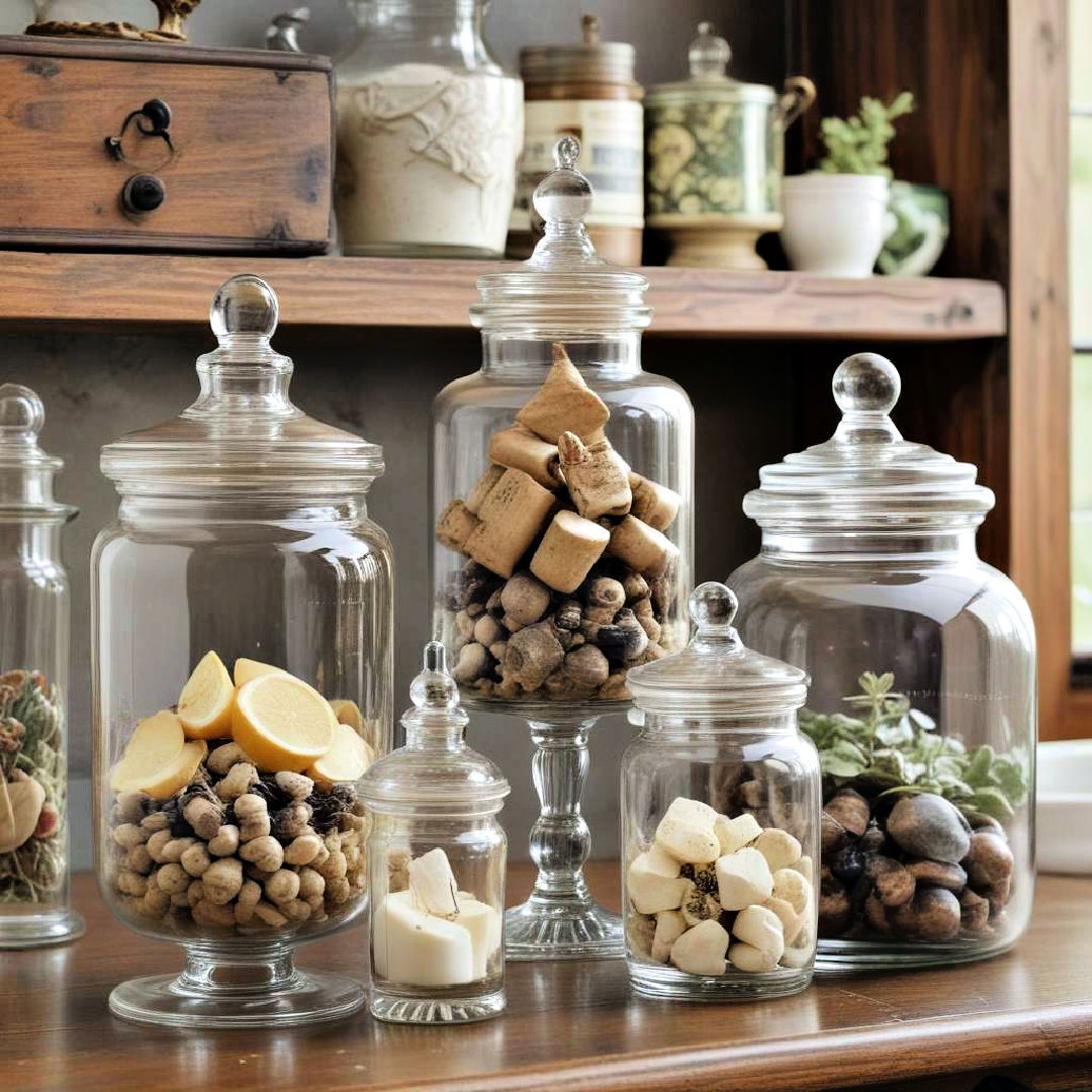 apothecary jars for storage