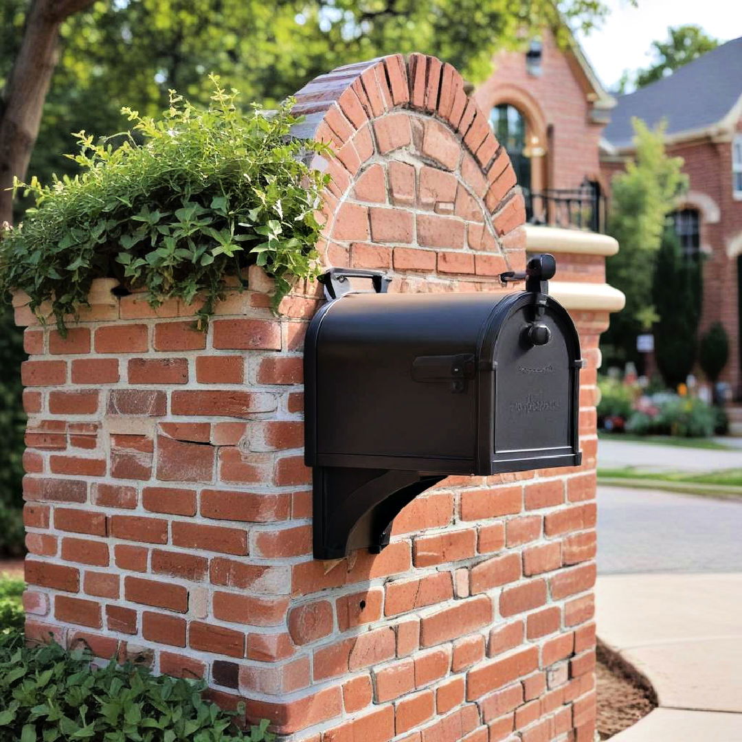 arched brick mailbox