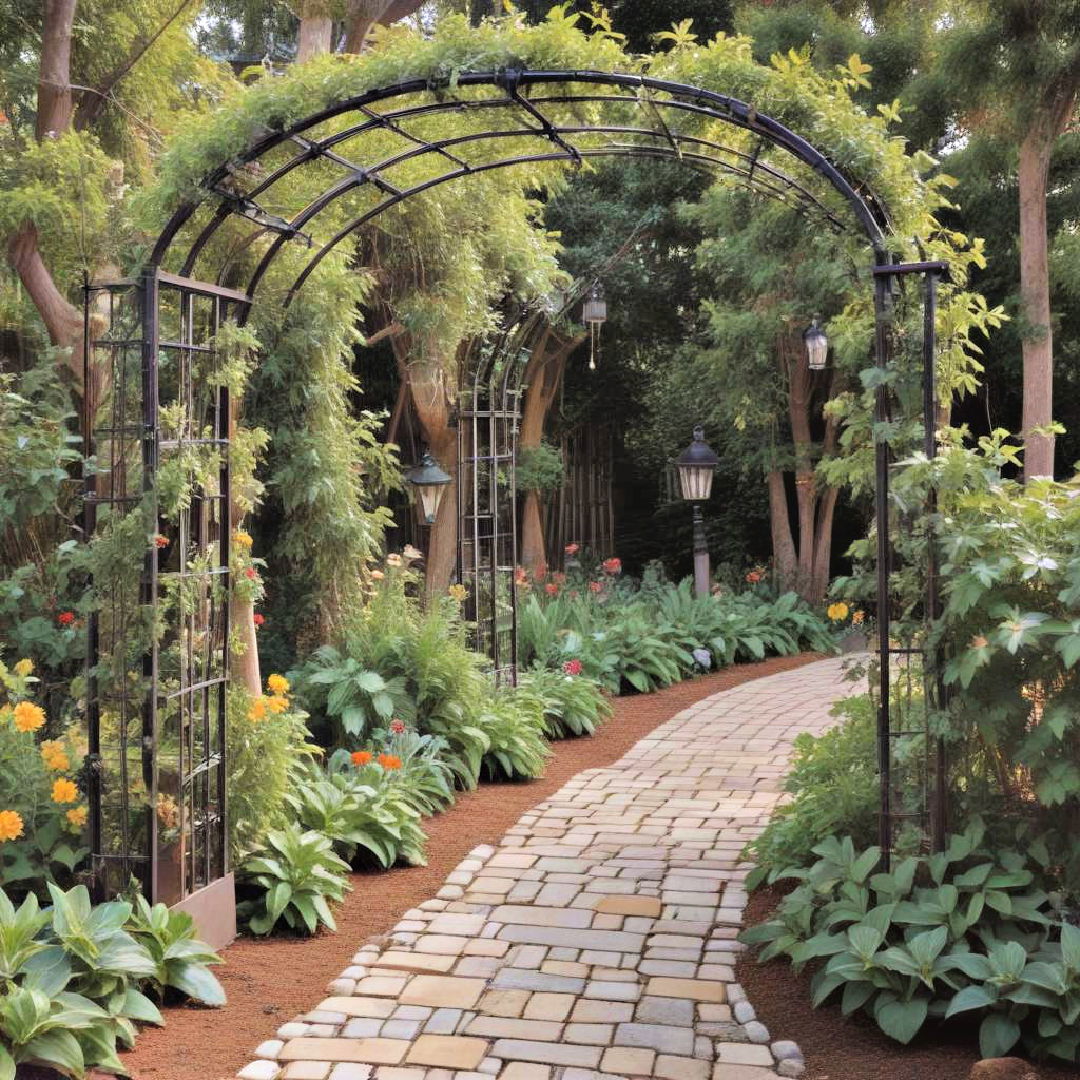 archway trellis for pathway entrances