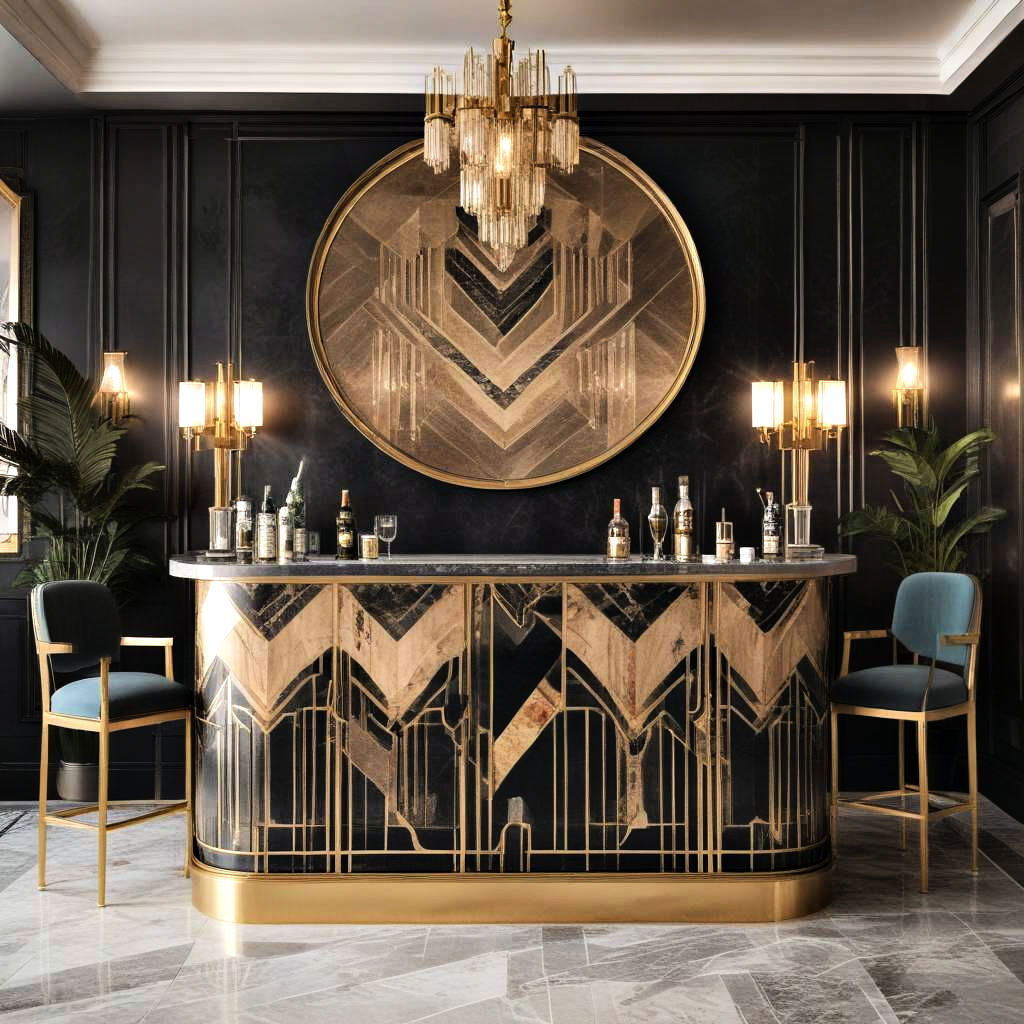 art deco inspired bar