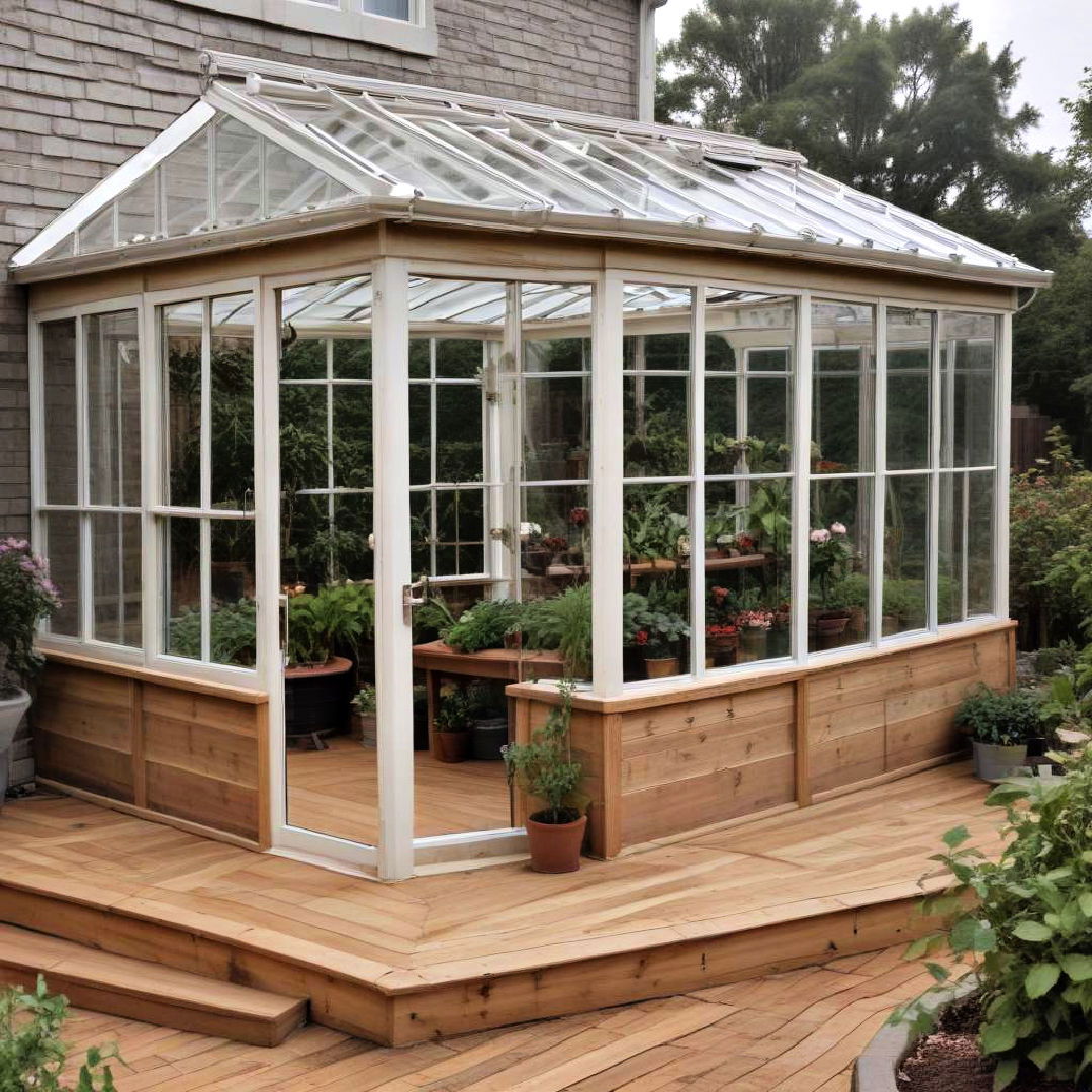 attached greenhouse decks