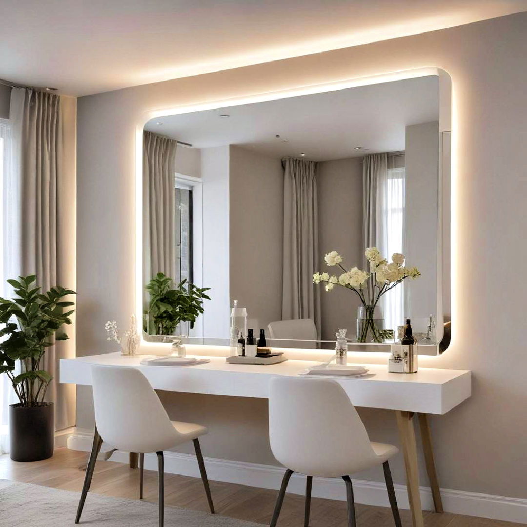 backlit mirrors for ambient lighting