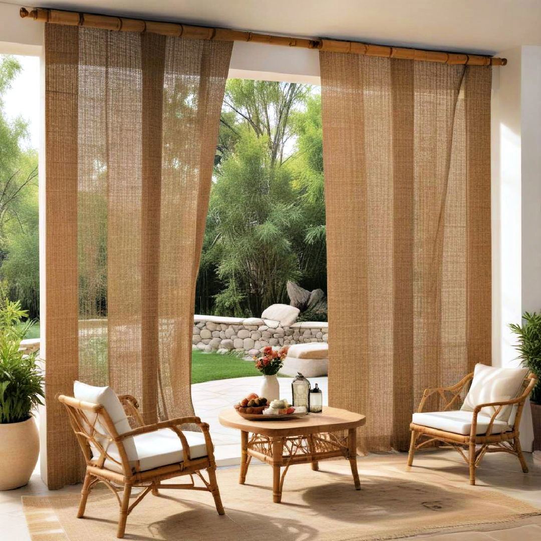 bamboo roll up curtains