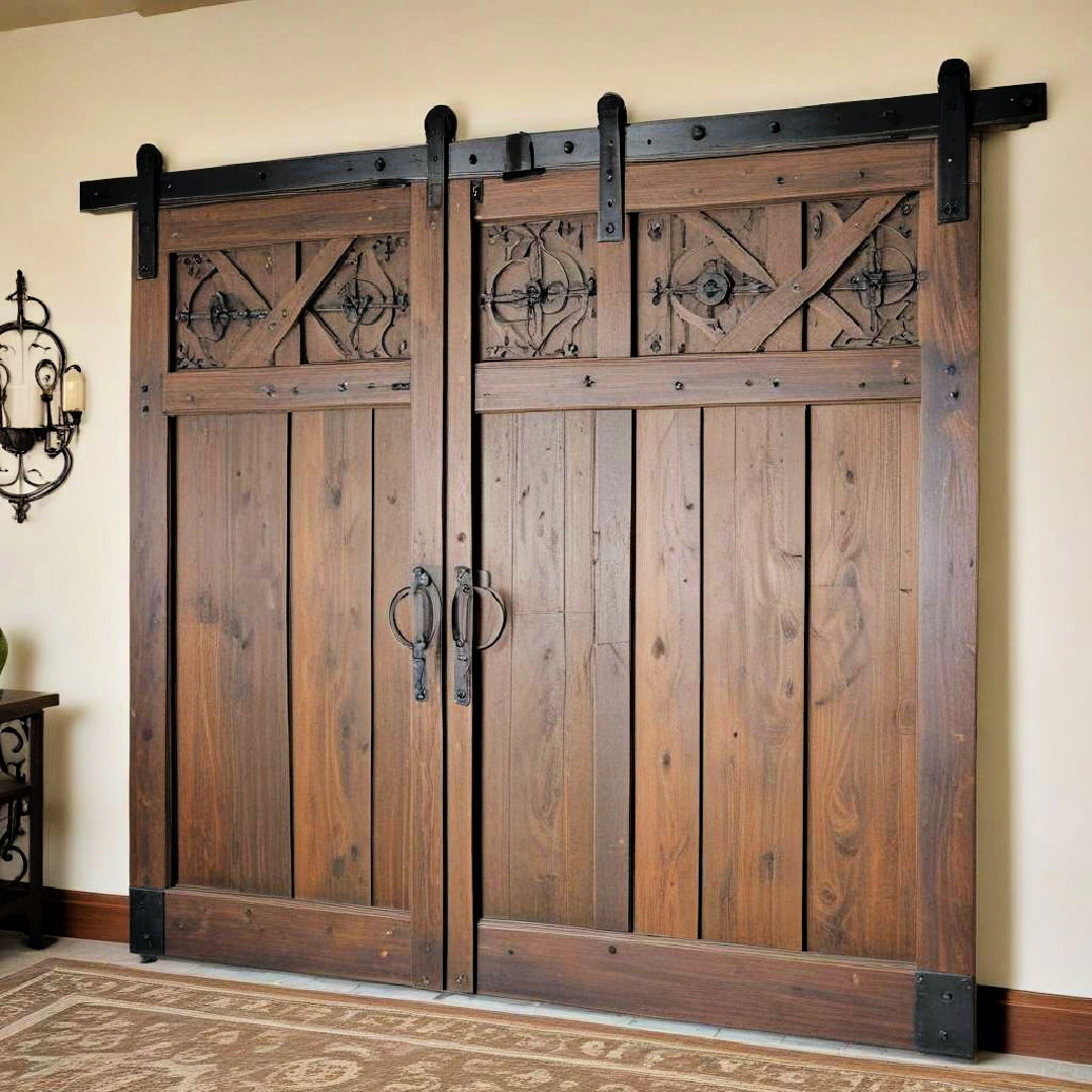 barn doors with antique hardware