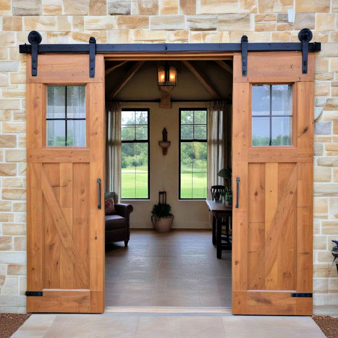 barn doors with windows