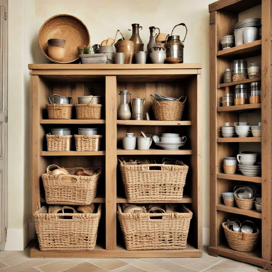 basket weave storage