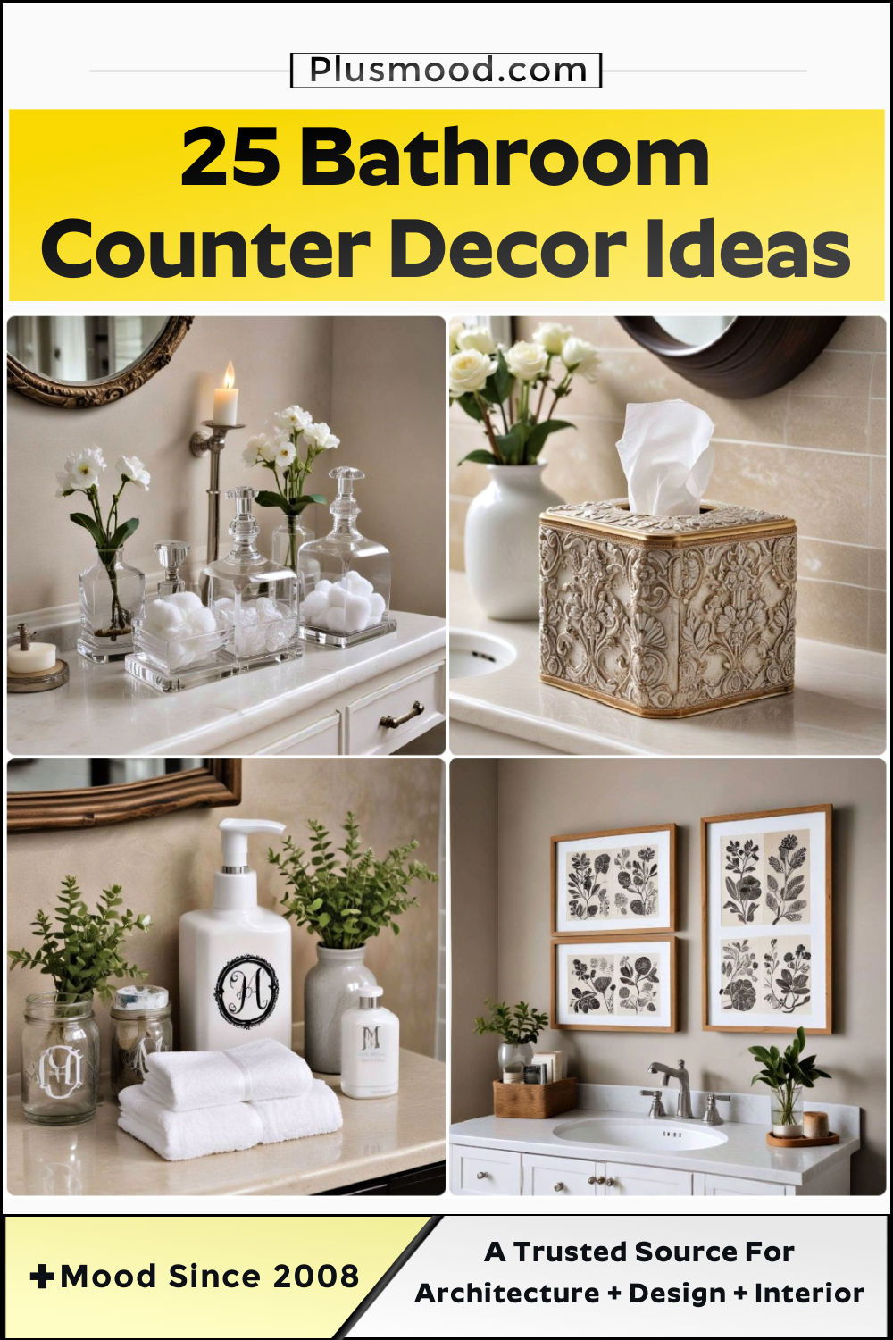 bathroom counter decor ideas and inspiration