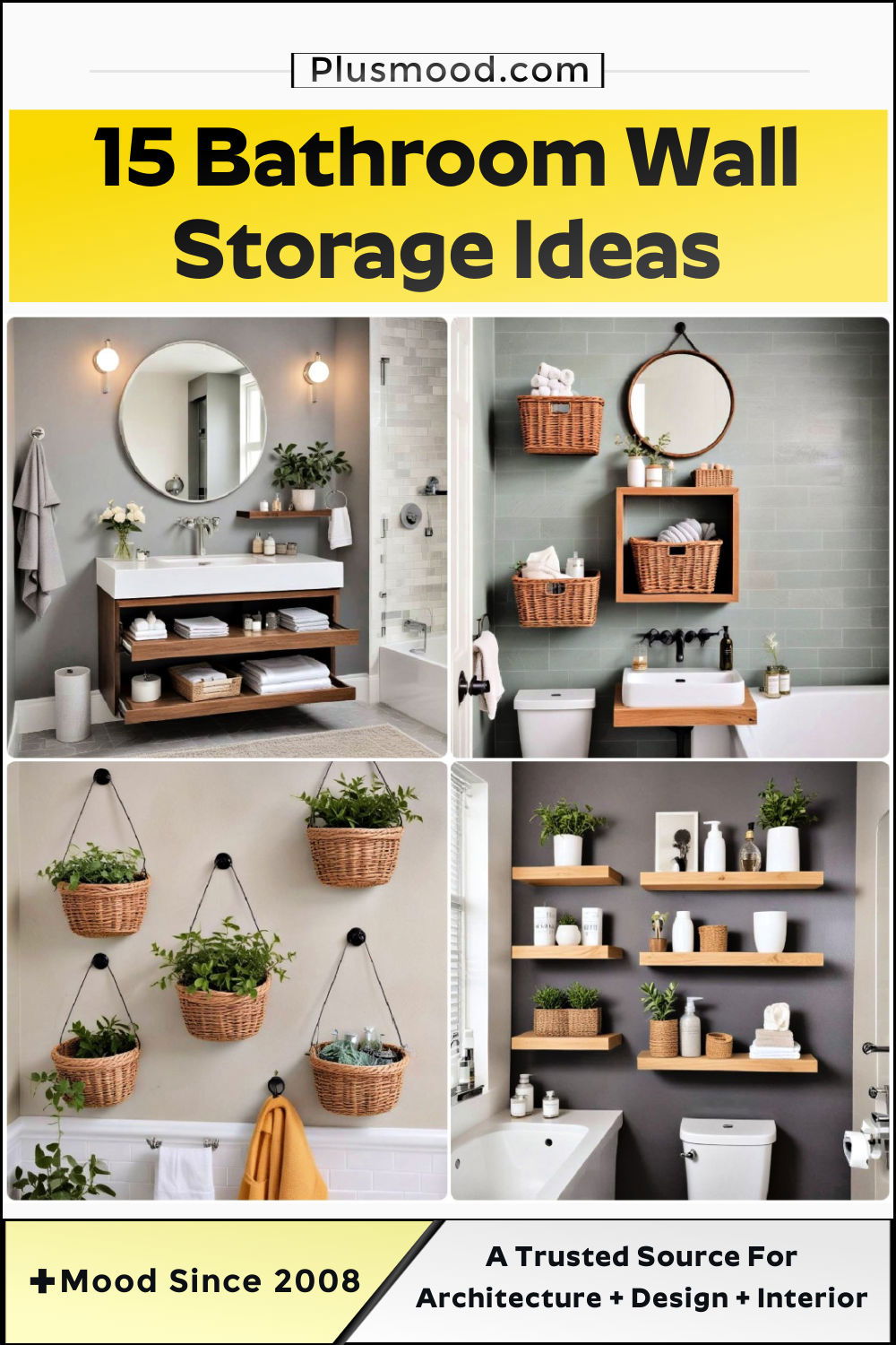 bathroom wall storage ideas and inspiration