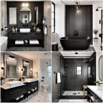 bathroom with black fixtures