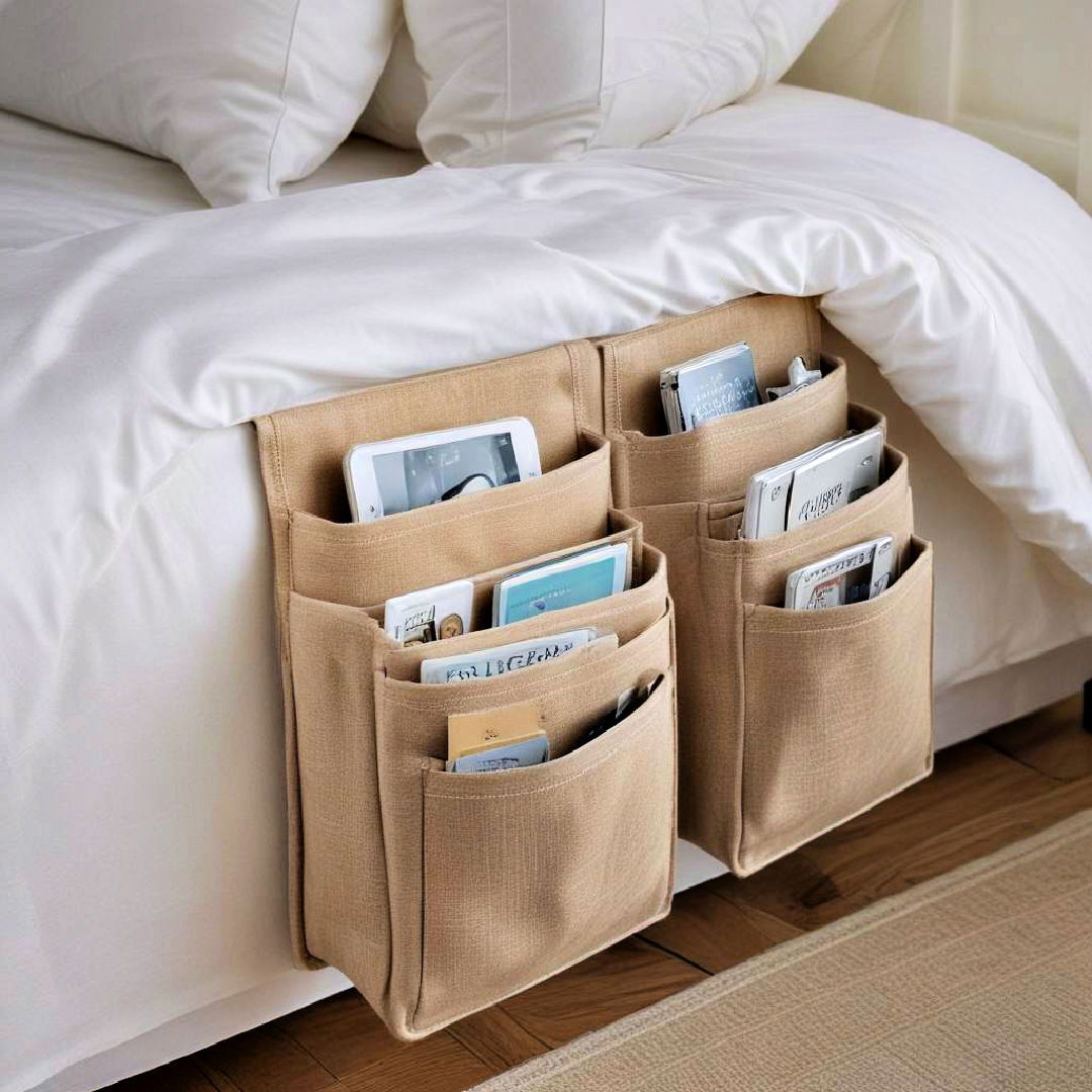 bedside storage pockets