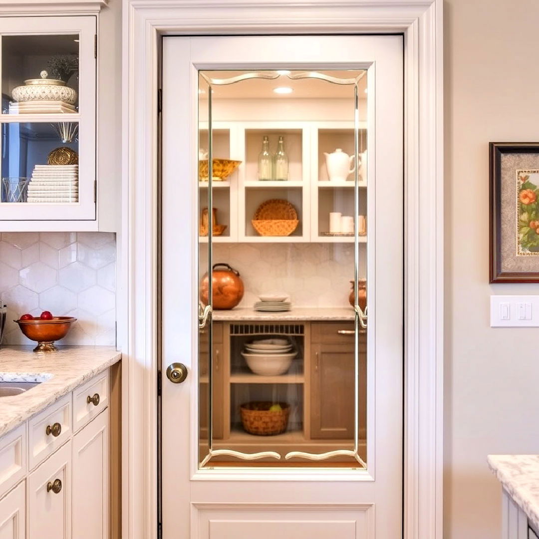 beveled glass pantry door