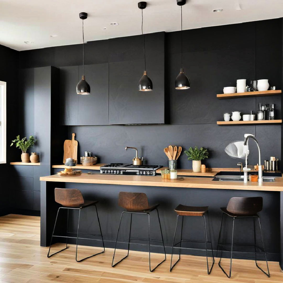 black accent walls