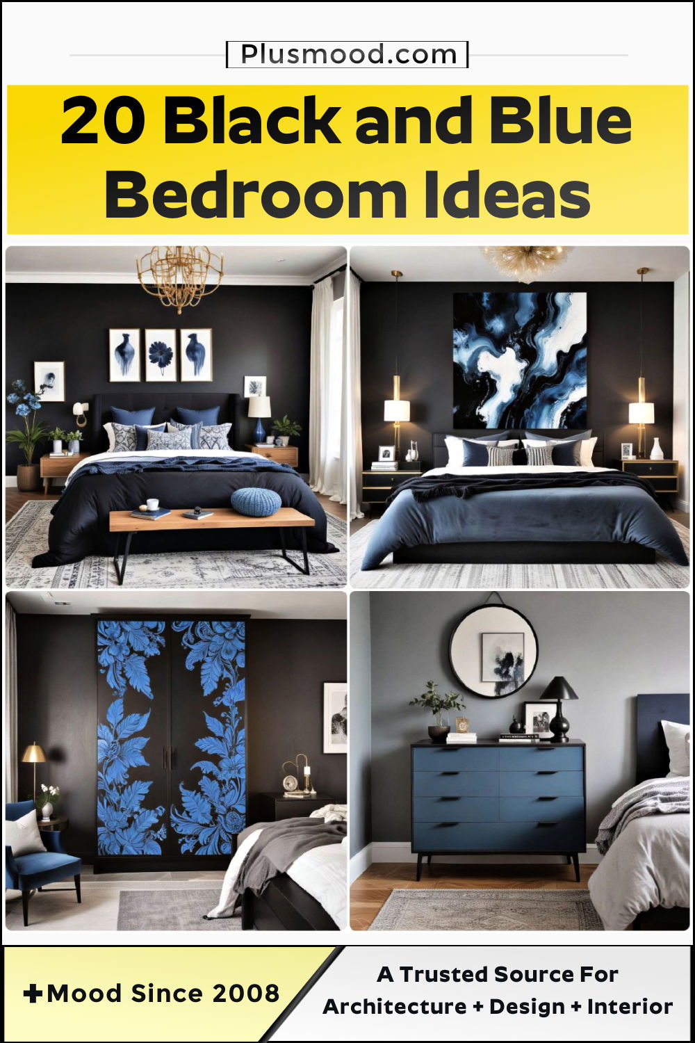 black and blue bedroom ideas and inspiration