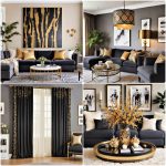 black and gold living room ideas