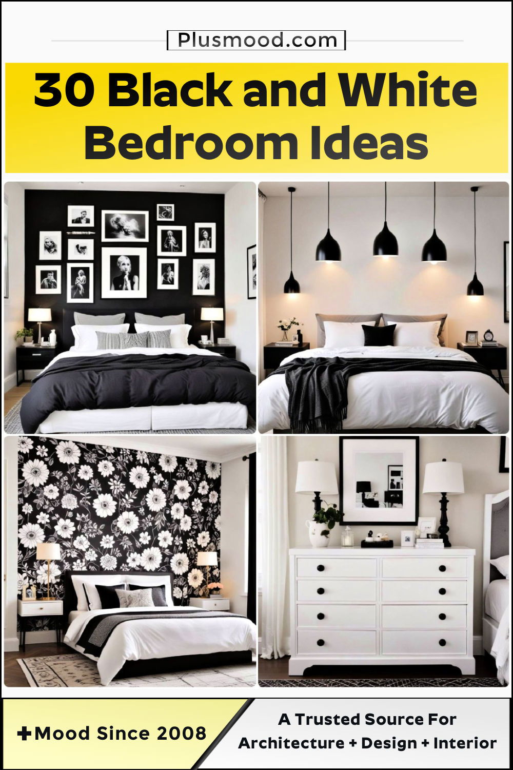 black and white bedroom ideas and inspiration