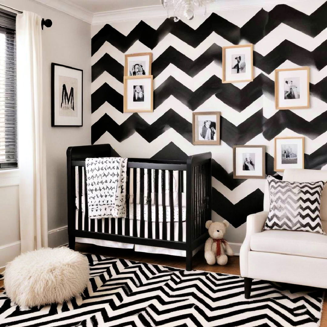 black and white chevron pattern